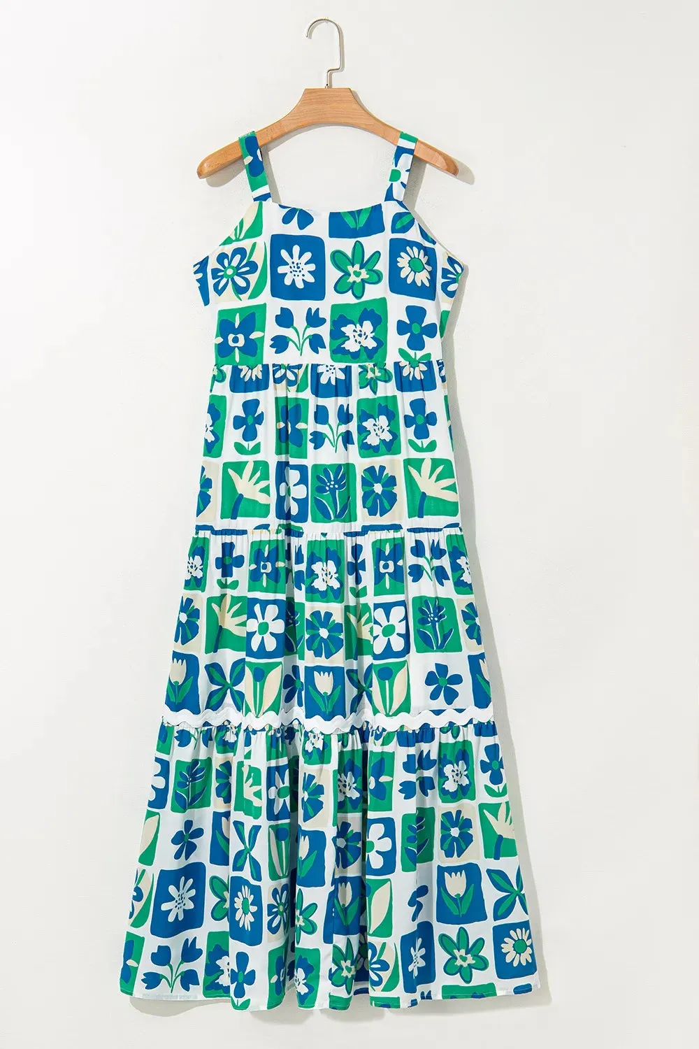 Floral Mixed Pattern Ruffle Flutter Sleeve Buttoned Dress sold by Charming Charlie product image thumbnail 3