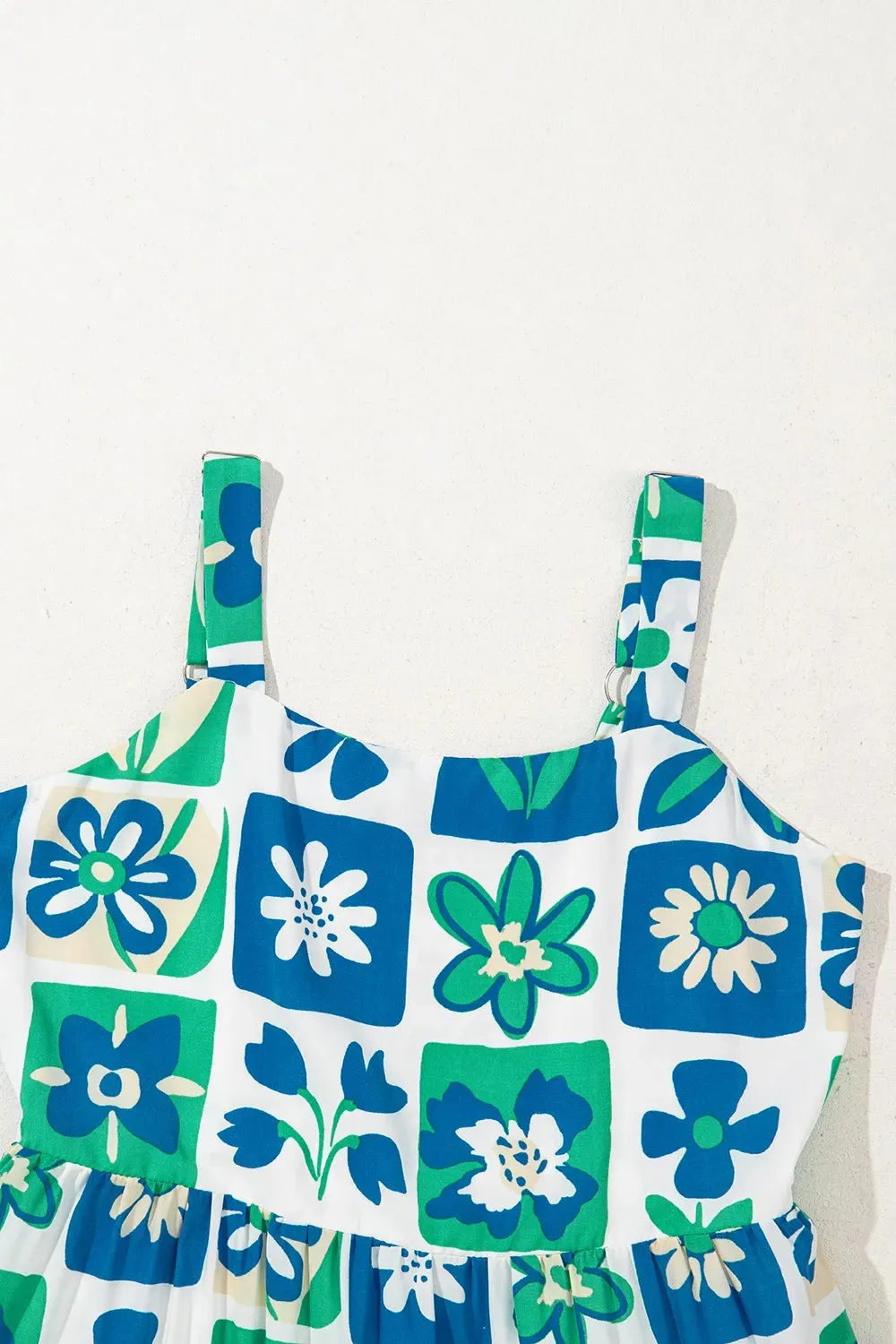 Floral Mixed Pattern Ruffle Flutter Sleeve Buttoned Dress sold by Charming Charlie product image thumbnail 5