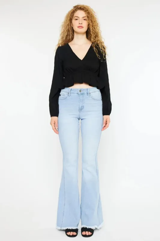 Kancan High Rise Curvy Flare Jeans sold by Charming Charlie