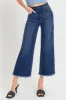RISEN Full Size Raw Hem Cropped Wide Leg Jeans sold by Charming Charlie
