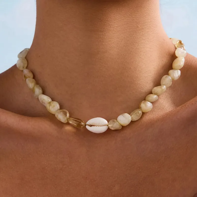 Shell Crystal Beaded Necklace sold by Charming Charlie