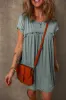 Frilled Gathered Seam Round Neck T Shirt Dress sold by Charming Charlie