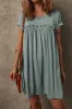 Frilled Gathered Seam Round Neck T Shirt Dress sold by Charming Charlie