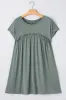 Frilled Gathered Seam Round Neck T Shirt Dress sold by Charming Charlie
