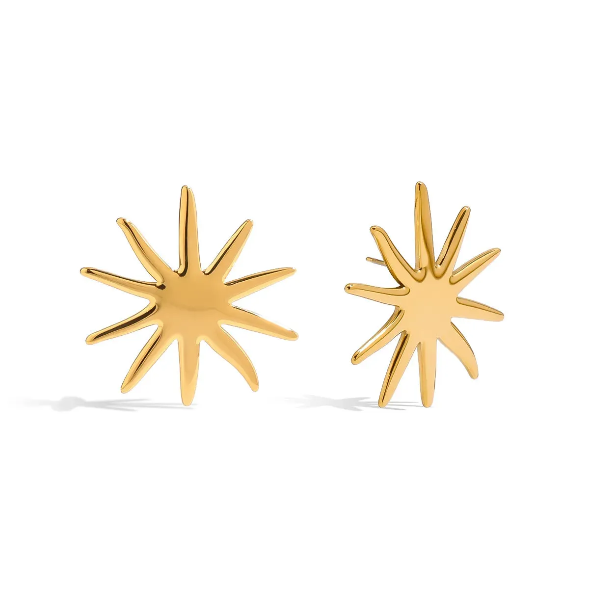 18K Gold-Plated Starburst Stud Earrings sold by Charming Charlie product image thumbnail 4