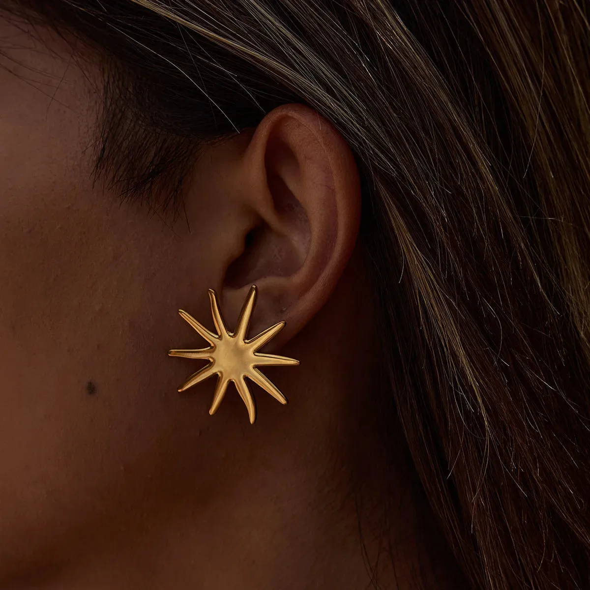 18K Gold-Plated Starburst Stud Earrings sold by Charming Charlie
