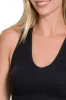 Zenana Seamless Ribbed Cropped Racerback Tank Top sold by Charming Charlie