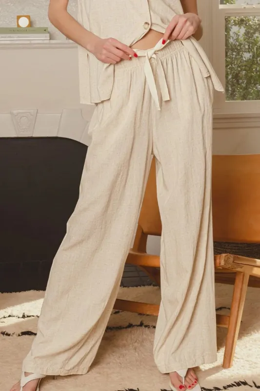 Zenana Linen Drawstring Pants sold by Charming Charlie
