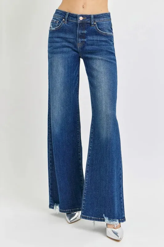 RISEN Full Size Mid Rise Wide Jeans Plus Size sold by Charming Charlie