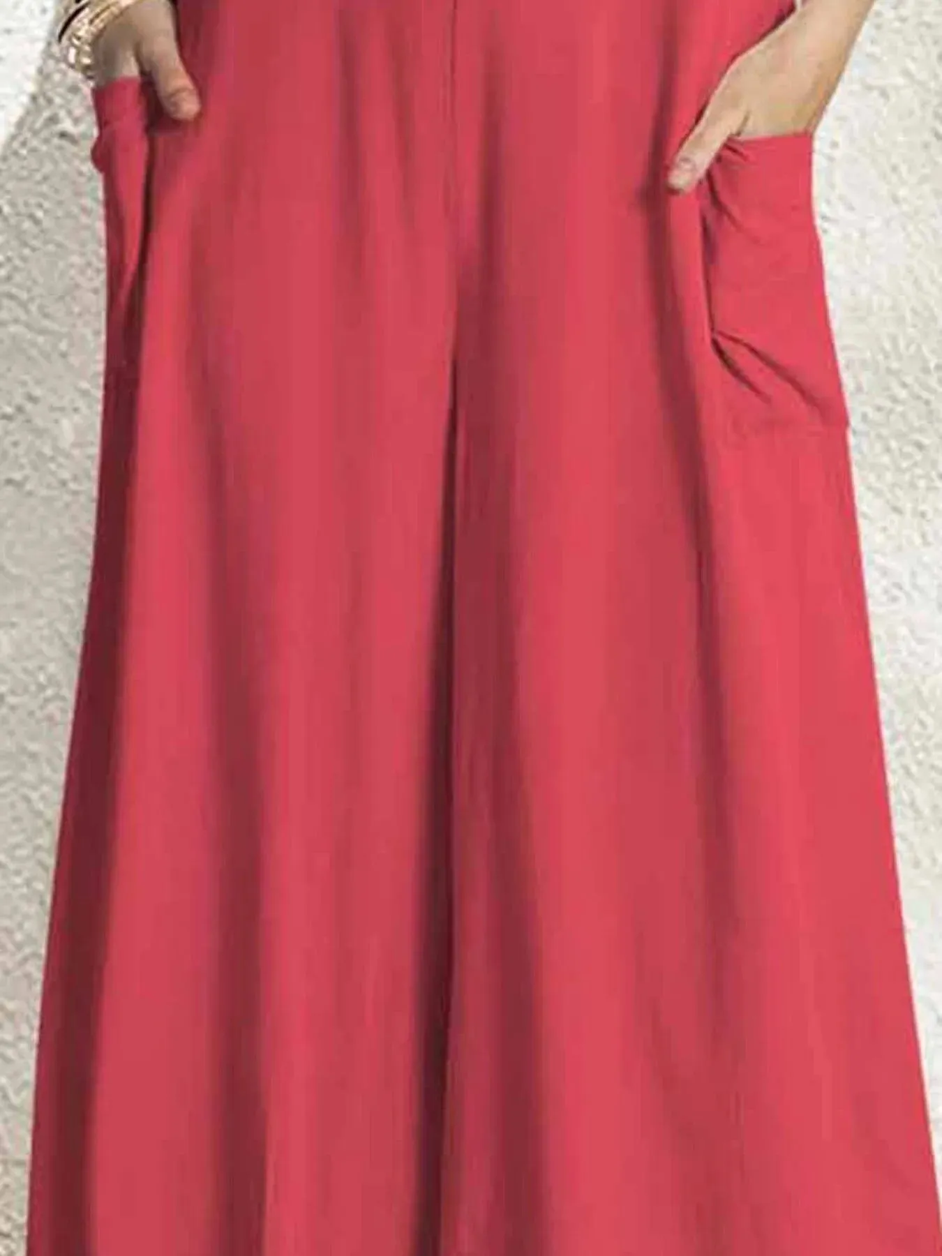 V-Neck Wide Leg Jumpsuit sold by Charming Charlie product image thumbnail 3