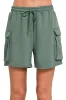 Zenana Scuba Thigh Pocket Shorts sold by Charming Charlie