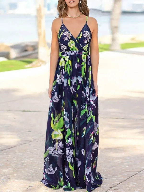 Floral Print Spaghetti Strap Maxi Dress sold by Charming Charlie