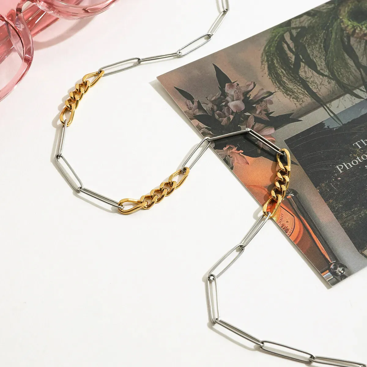 Two-Tone Chain Link Necklace sold by Charming Charlie product image thumbnail 3