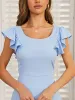 Flutter Sleeve Cutout Summer Midi Dress sold by Charming Charlie