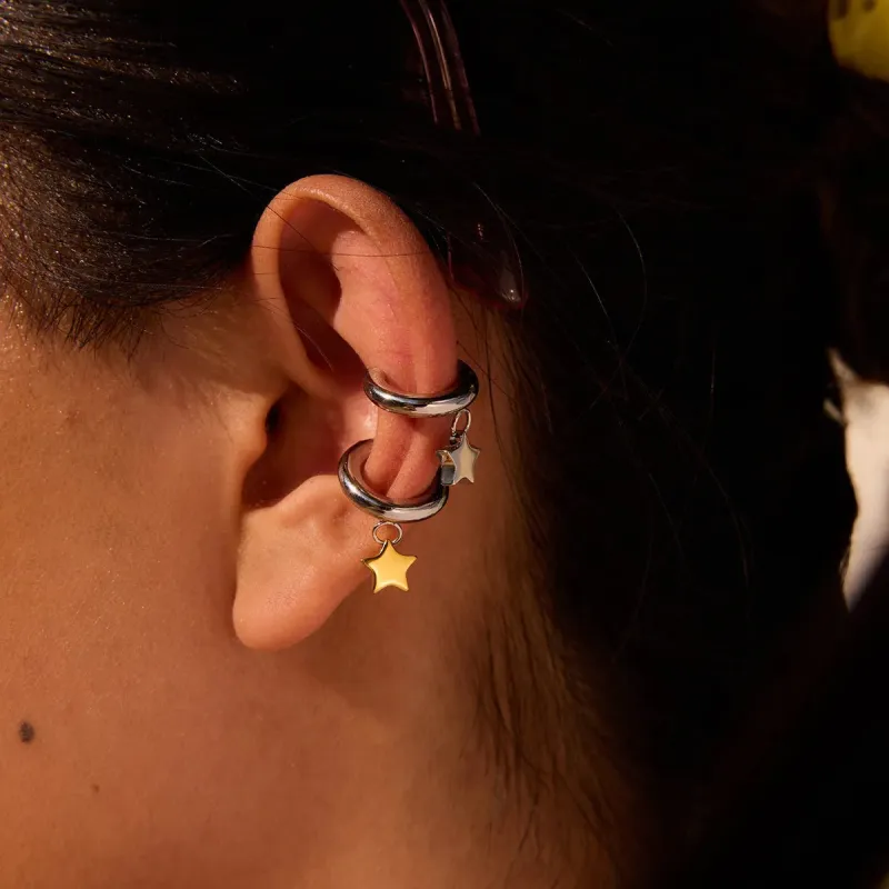 Stainless Steel Star Clip On Earrings sold by Charming Charlie