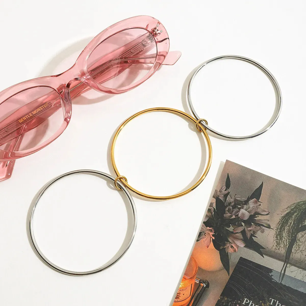 Two-Tone Multi-Layered Bangle Bracelet sold by Charming Charlie product image thumbnail 4