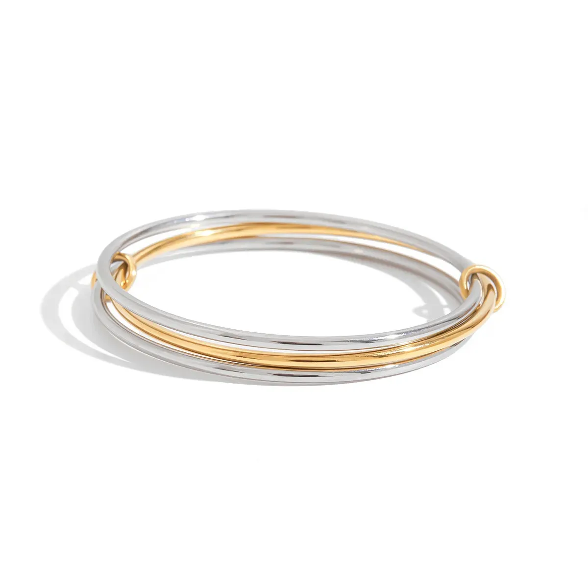 Two-Tone Multi-Layered Bangle Bracelet sold by Charming Charlie product image thumbnail 5