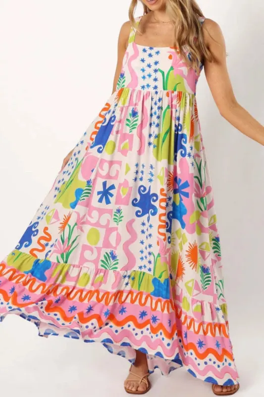 Floral Print Spaghetti Strap Summer Maxi Dress sold by Charming Charlie