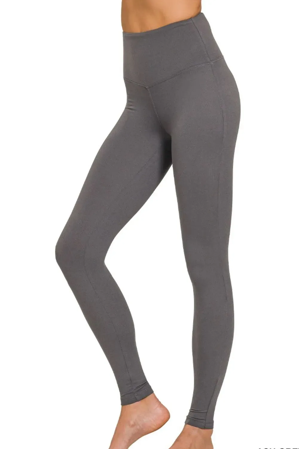 Zenana Premium Microfiber Wide Waistband Leggings sold by Charming Charlie product image thumbnail 2