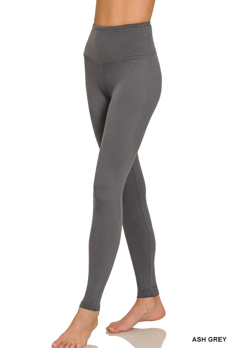 Zenana Premium Microfiber Wide Waistband Leggings sold by Charming Charlie product image thumbnail 4