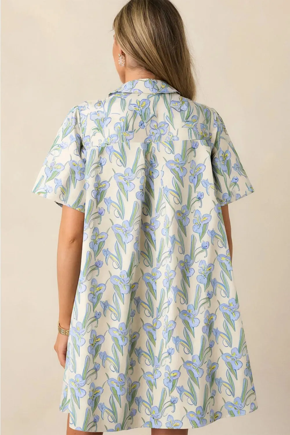 Floral Print Button-Up Shirt Dress sold by Charming Charlie product image thumbnail 3