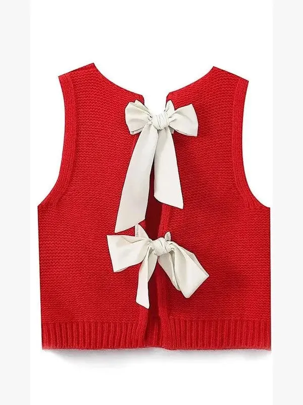 Open back bow sweater sold by Charming Charlie product image thumbnail 3