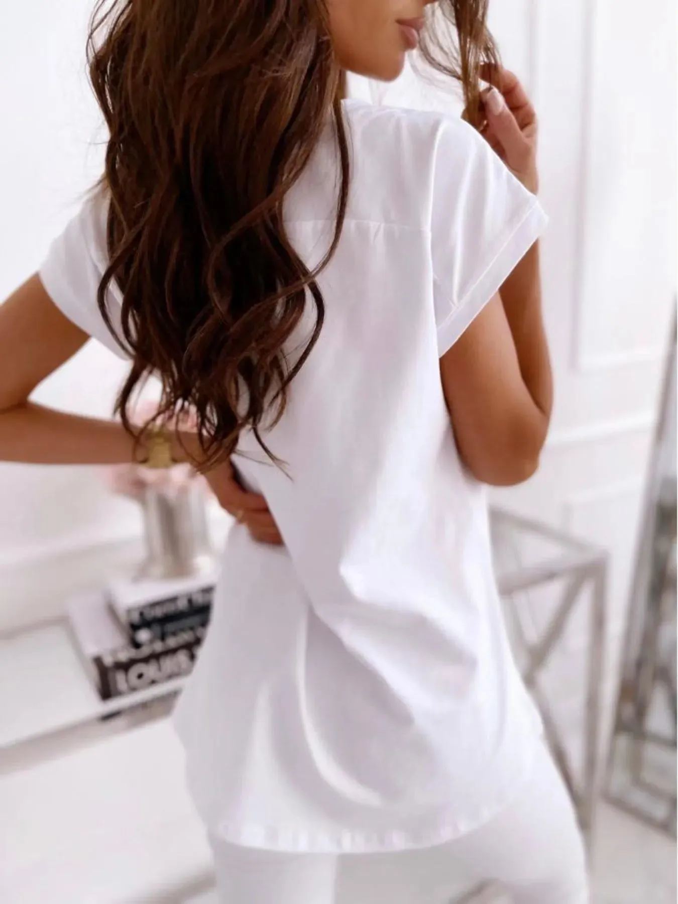 V-Neck Short Sleeve T-Shirt sold by Charming Charlie product image thumbnail 3