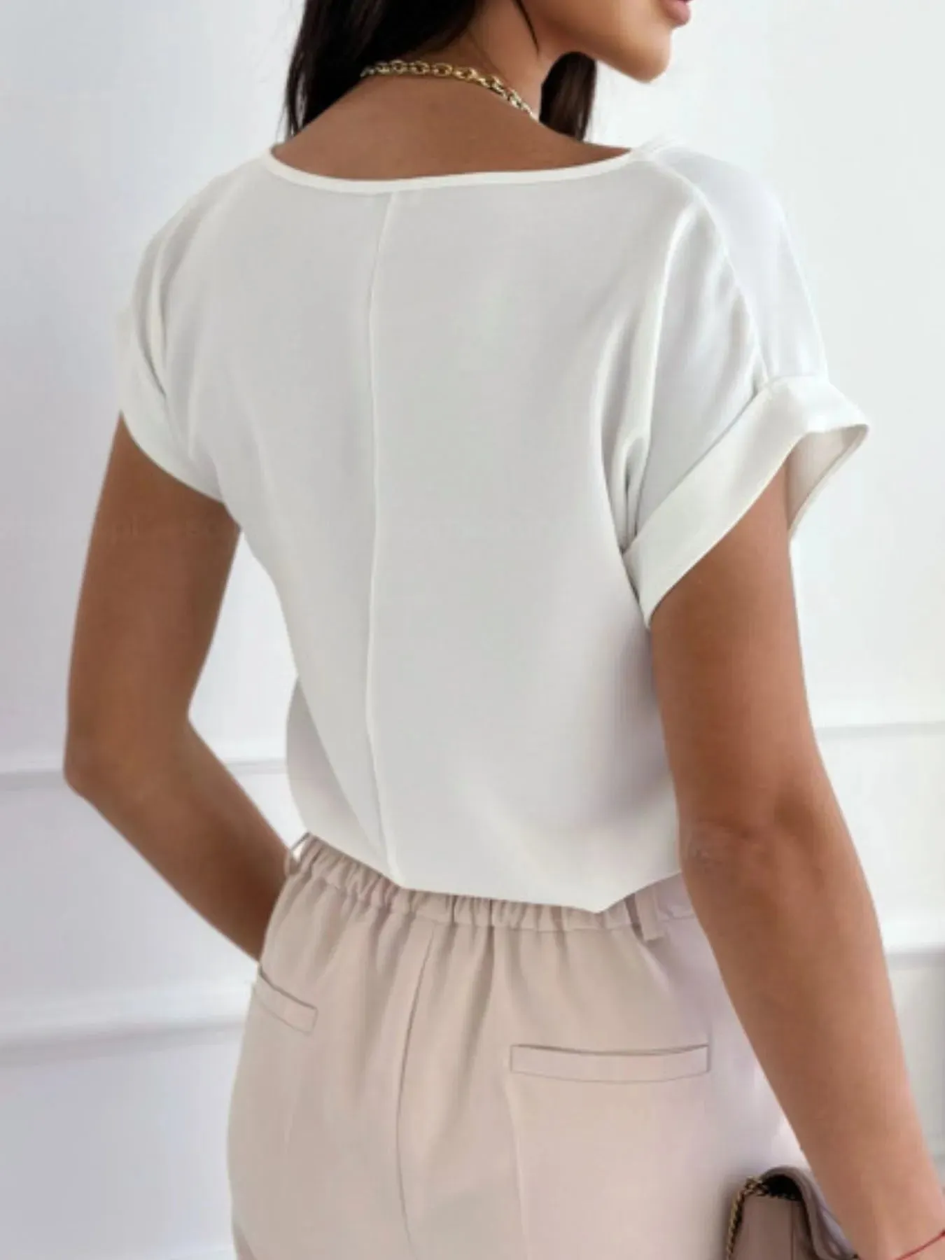 Classic Rolled Sleeve T-Shirt sold by Charming Charlie product image thumbnail 3