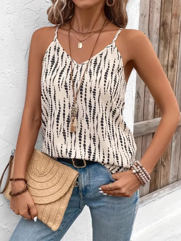 Printed V-Neck Cami Top sold by Charming Charlie