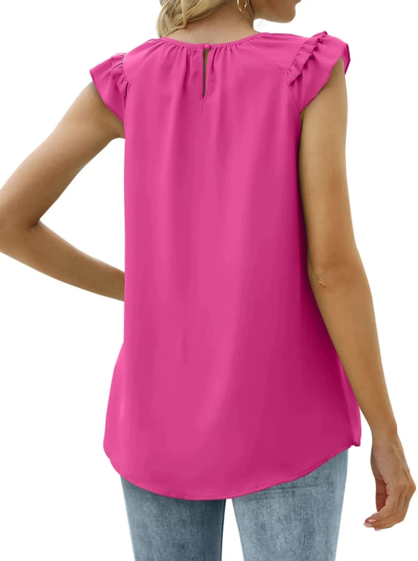 Ruffle Round Neck Blouse sold by Charming Charlie product image thumbnail 3