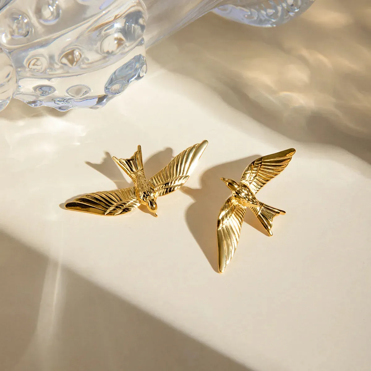 18K Gold-Plated Bird Stud Earrings sold by Charming Charlie product image thumbnail 5