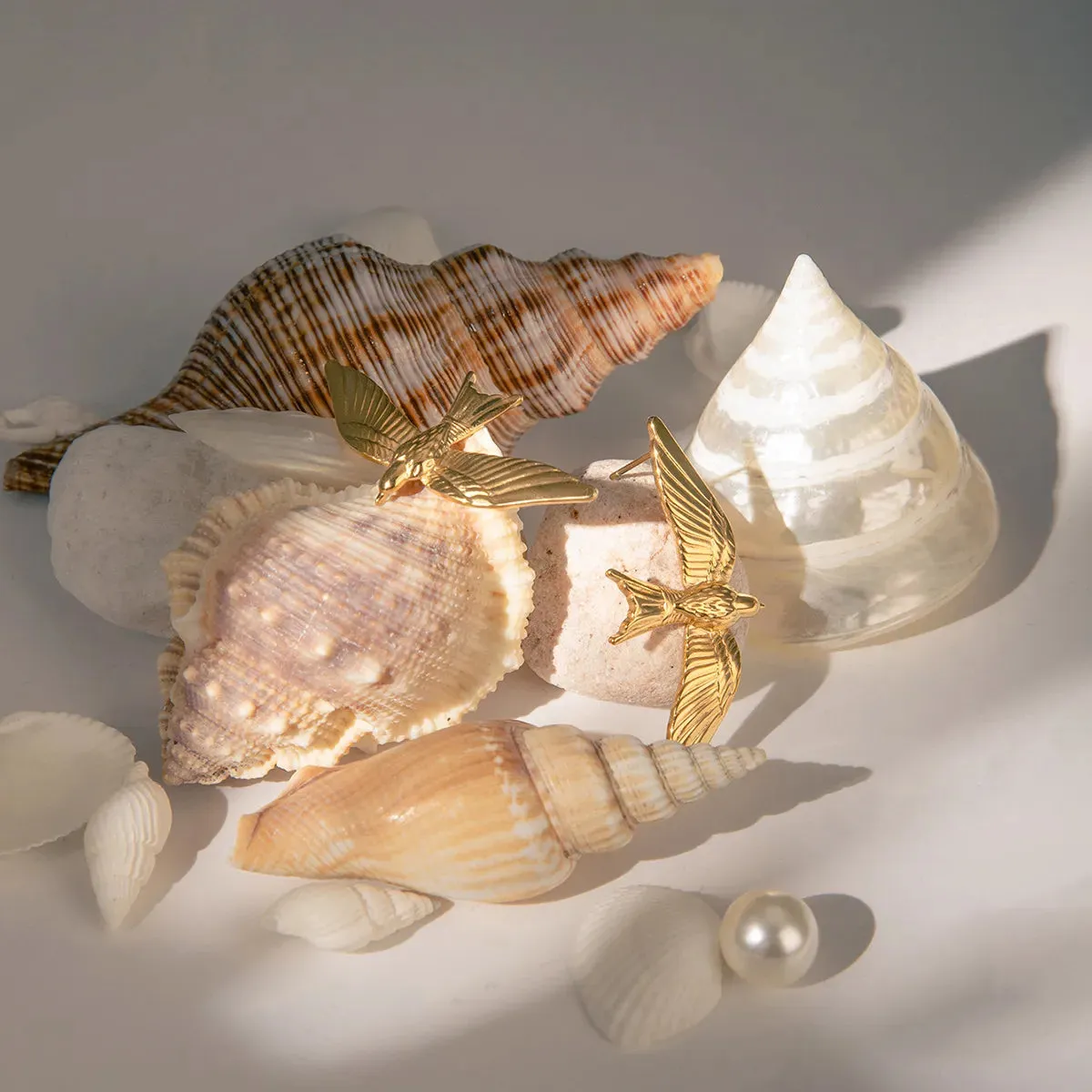 18K Gold-Plated Bird Stud Earrings sold by Charming Charlie product image thumbnail 3