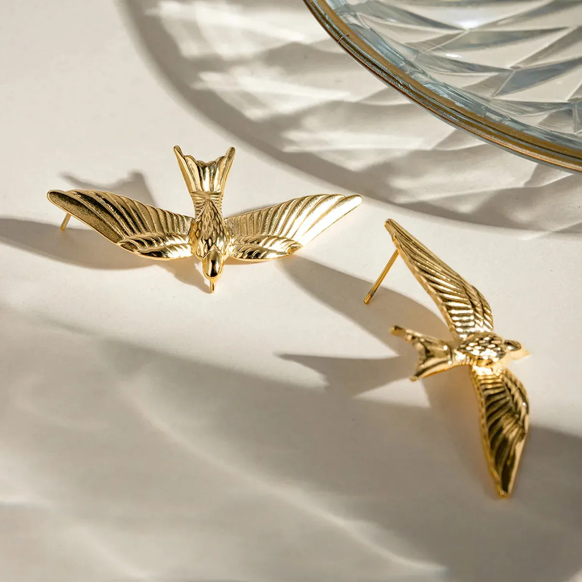 18K Gold-Plated Bird Stud Earrings sold by Charming Charlie product image thumbnail 4