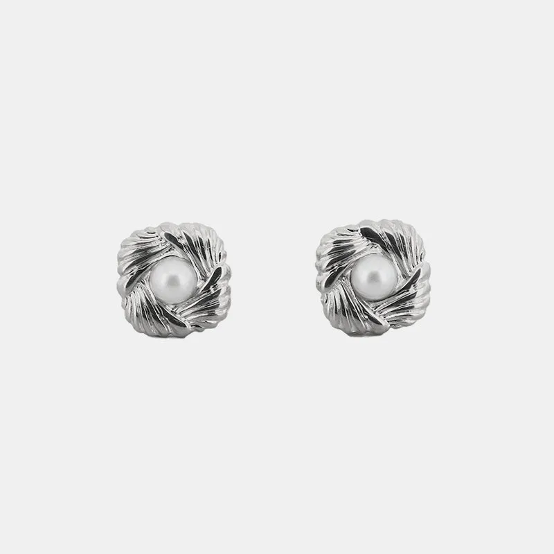 Stainless Steel Geometric Stud Earrings sold by Charming Charlie product image thumbnail 3