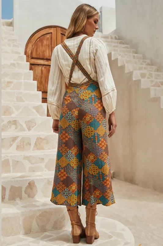 Floral Print Crossed Straps Ankle-length Jumpsuit sold by Charming Charlie product image thumbnail 3