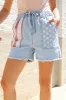 Adorable You High Rise Stars & Stripes Pocket Drawstring Shorts sold by Charming Charlie