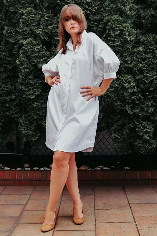 CASUAL SHIRT DRESS WITH POCKETS sold by Charming Charlie
