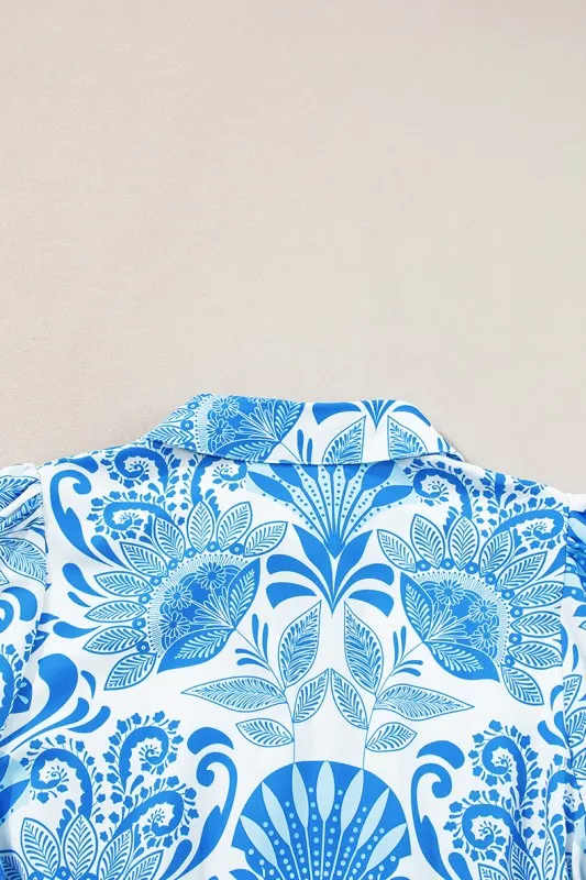 Floral Print Drawstring Waist Ruffled Mini Dress sold by Charming Charlie product image thumbnail 2