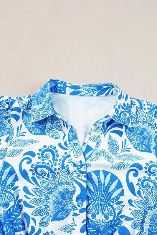 Floral Print Drawstring Waist Ruffled Mini Dress sold by Charming Charlie product image thumbnail 3