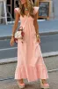 Apricot Pink V Neck Flutter Sleeve Smocked Bodice sold by Charming Charlie