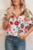 Peacock Blue Floral Print Boho Pop of Color Neckli sold by Charming Charlie