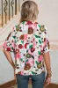 Peacock Blue Floral Print Boho Pop of Color Neckli sold by Charming Charlie