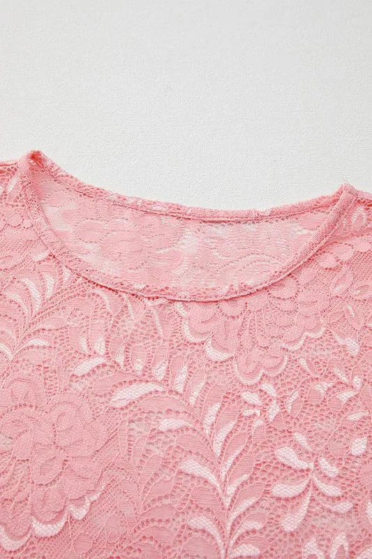 Blossom Floral Lace Sheer Long Sleeve Top sold by Charming Charlie product image thumbnail 4