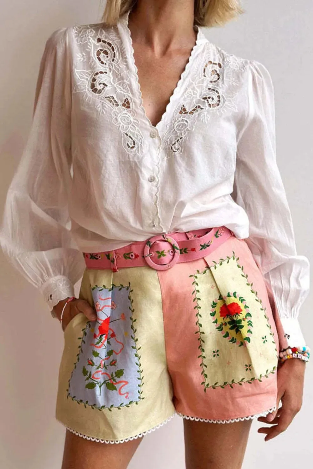 Printed Short Sleeve Shirt and Shorts Set sold by Charming Charlie product image thumbnail 3