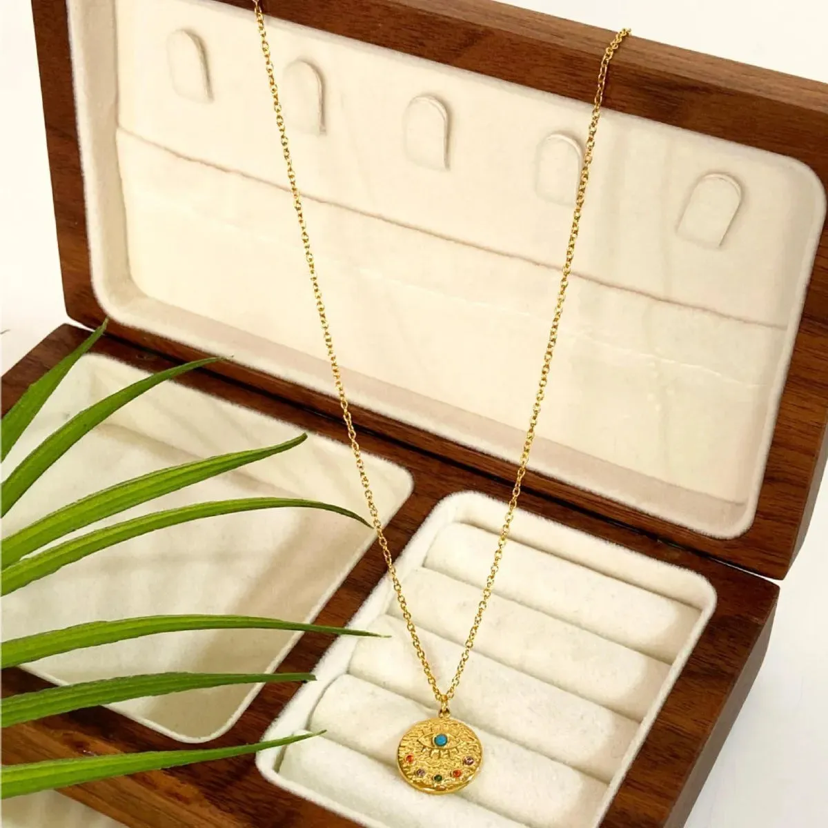 18K Gold-Plated Coin Pendant Necklace sold by Charming Charlie product image thumbnail 5