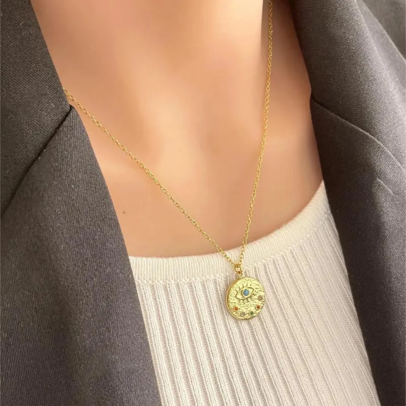 18K Gold-Plated Coin Pendant Necklace sold by Charming Charlie