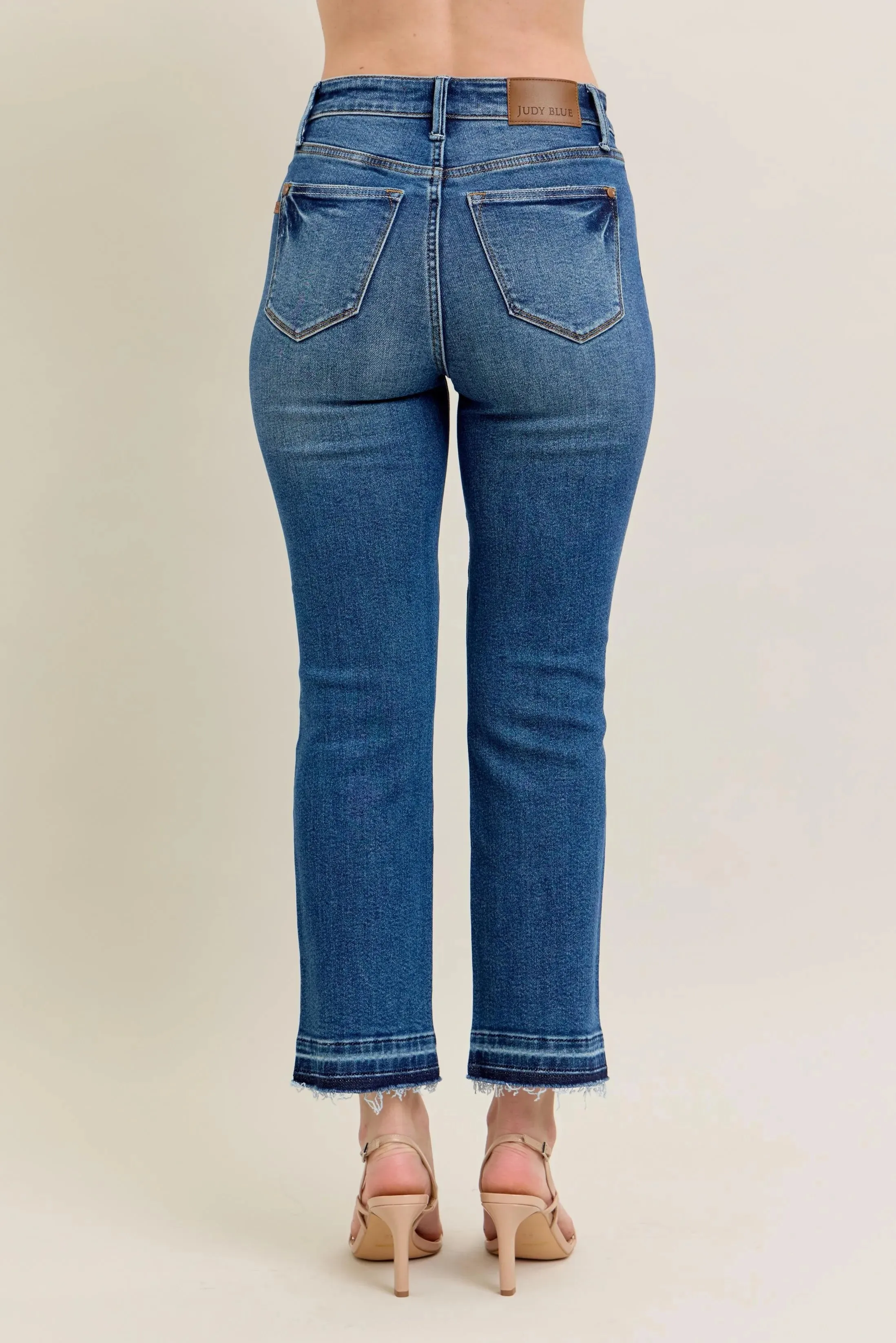 Judy Blue Full Size Hw Vintage Wash Release Hem Kick Flare Jeans Plus Size sold by Charming Charlie product image thumbnail 5