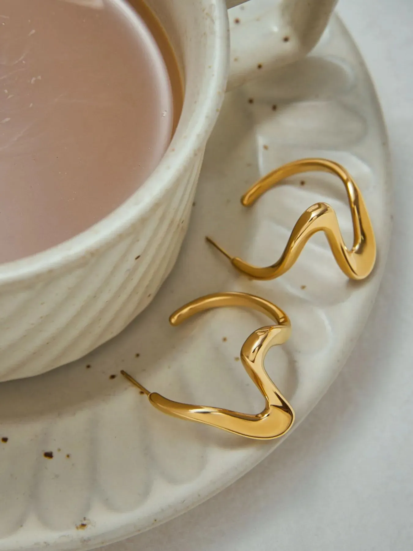 18K Gold-Plated Twisted Snake Design Stud Earrings sold by Charming Charlie product image thumbnail 5