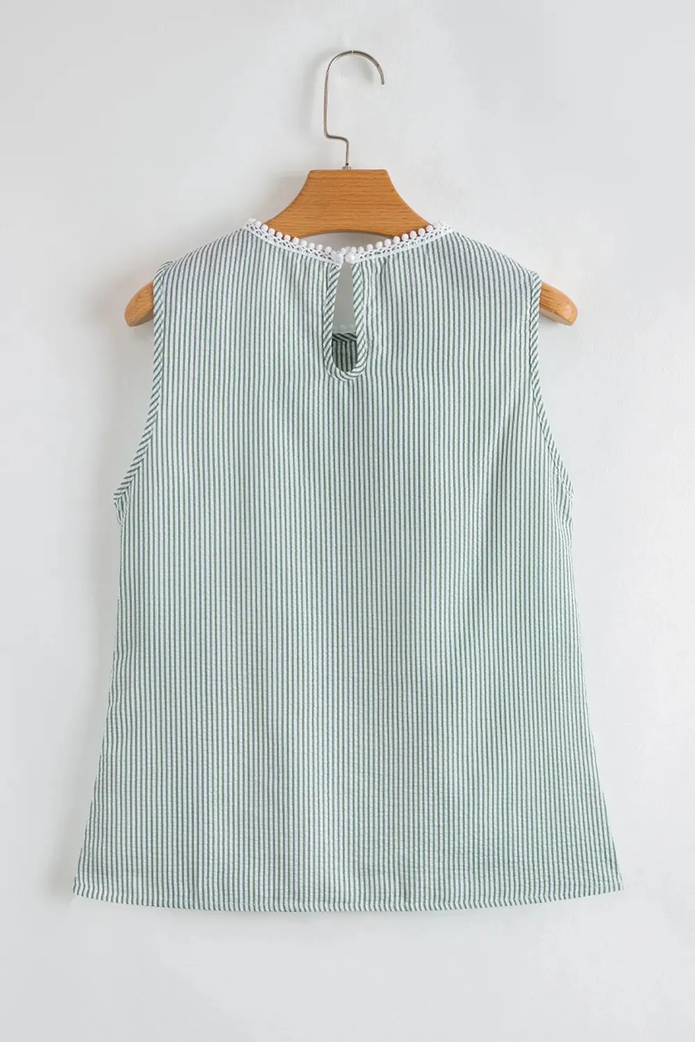 Striped Lace Trim Sleeveless Blouse sold by Charming Charlie product image thumbnail 5