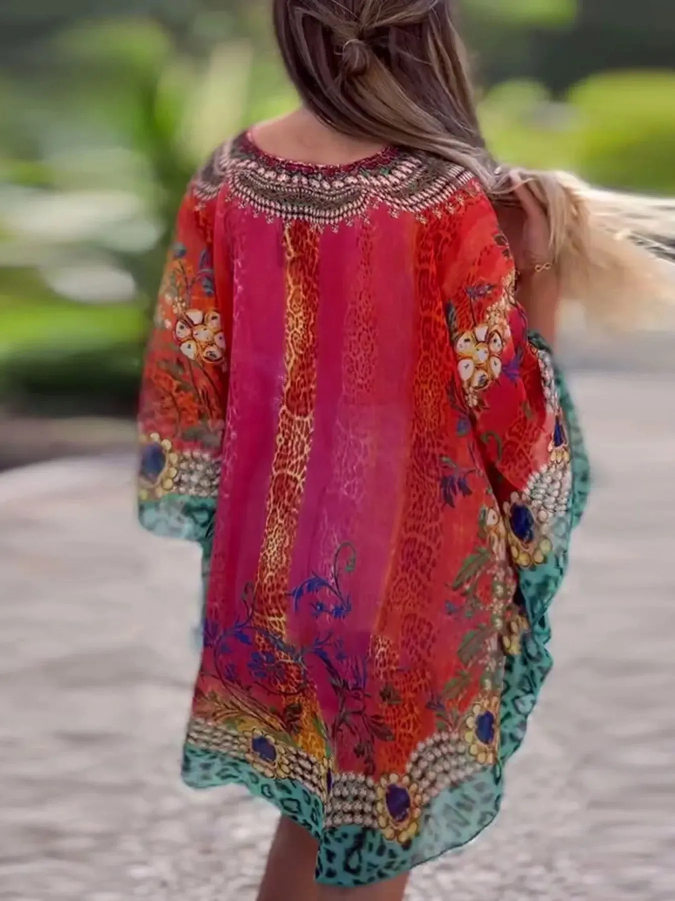 Floral Print V-Neck Cover Up sold by Charming Charlie product image thumbnail 2